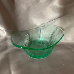 Vintage Green Depression Glass Dish